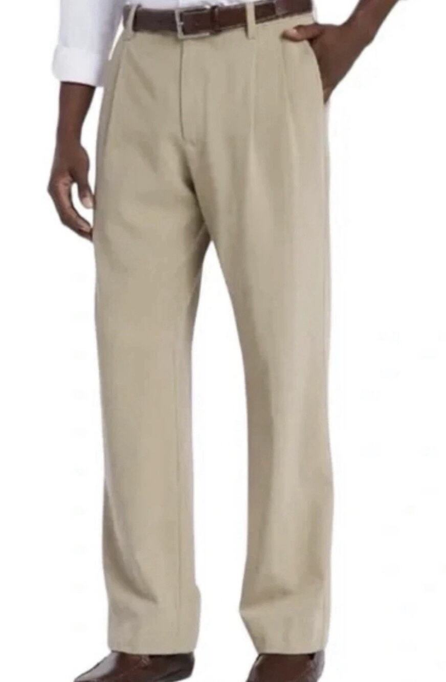 Tommy Bahama New St. Thomas Relaxed Double-Pleat Pants In Abby Stone Size 42x32
